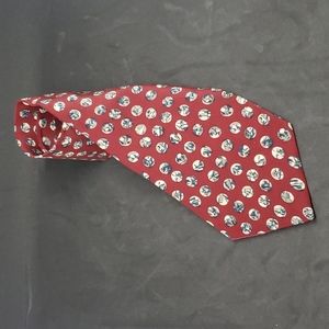 Cellini red polka-dot silk tie